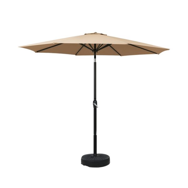 Outdoor Umbrella 2.7m Base Beach Pole Garden Tilt Sun Patio UV