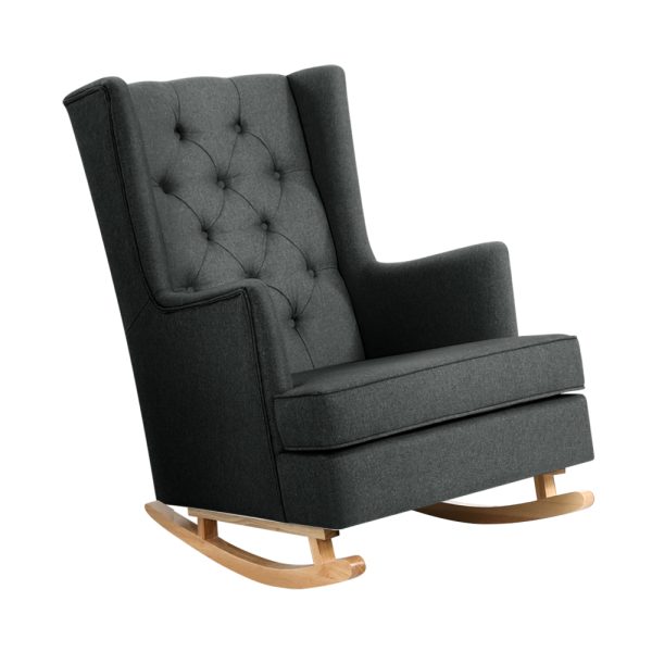 Rocking Armchair Feedining Chair Fabric Armchairs Lounge Recliner