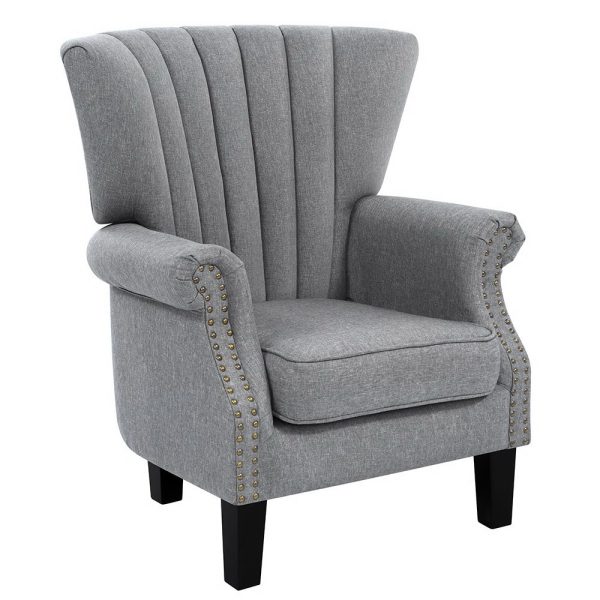 Upholstered Fabric Armchair Accent Tub Chairs Modern seat Sofa Lounge