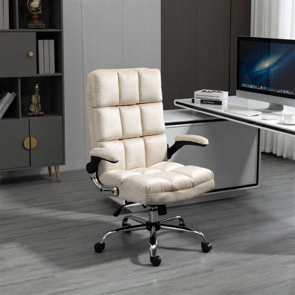 Velvet Home Ergonomic Swivel Adjustable Tilt Angle and Flip-up Arms Office Chair.