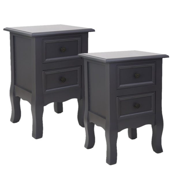 Dardenne French Bedside Table Nightstand Set of 2