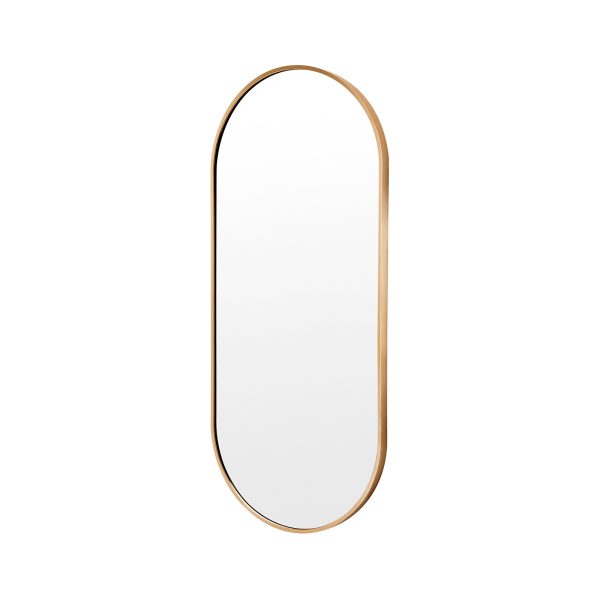 La Bella Wall Mirror Oval Aluminum Frame Makeup Decor Bathroom Vanity