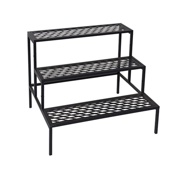 3 Tier Metal Plant Stand Flower Pot Planter Garden Display Rack Balcony Shelf