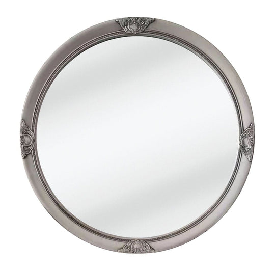 French Provincial Ornate Round Mirror