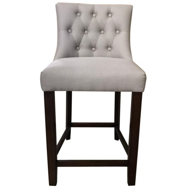 Florence High Fabric Dining Chair Bar Stool French Provincial Solid Timber