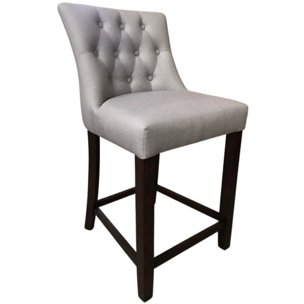 Florence High Fabric Dining Chair Bar Stool French Provincial Solid Timber