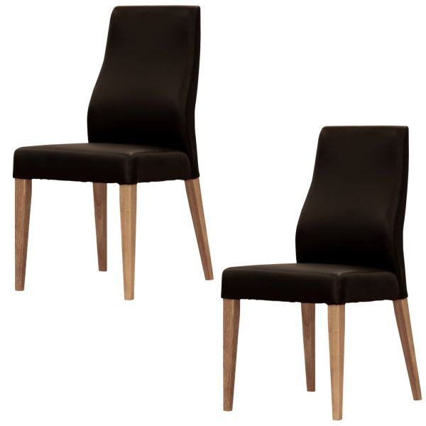 Dining Chair PU Leather Seat Solid Messmate Timber