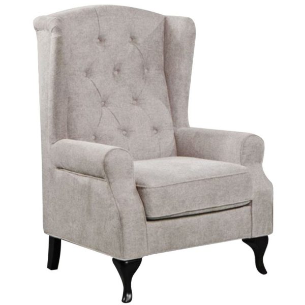 Mellowly Wing Back Chair Sofa Chesterfield Armchair Fabric Uplholstered