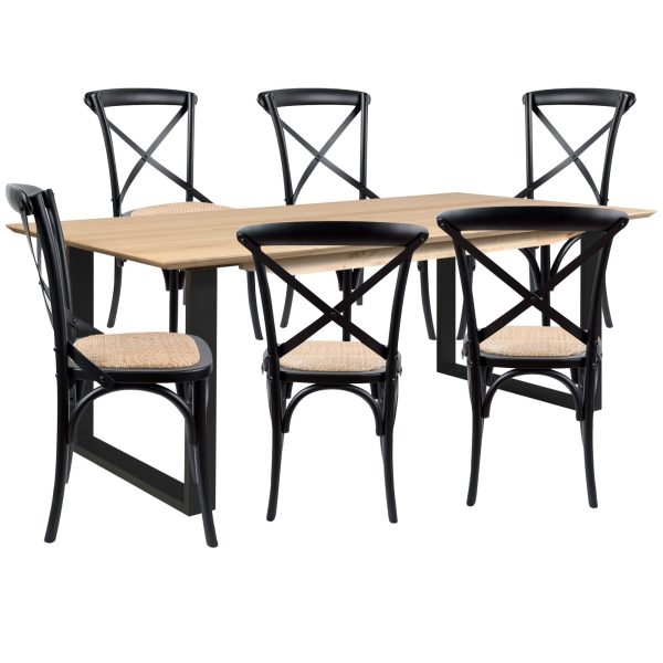 Aconite 9pc 210cm Dining Table Set 8 Chair Solid Messmate Timber Wood