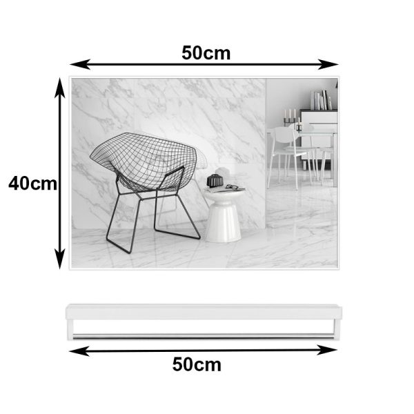 40x50cm Rectangle Wall Bathroom Mirror Bathroom Holder Vanity Mirror Corner Decorative Mirrors