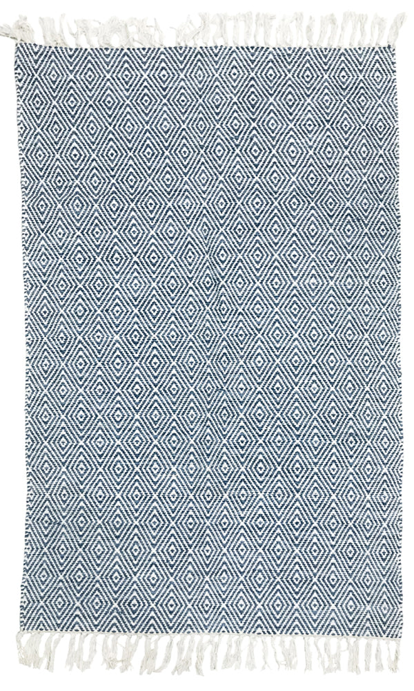 Blue/white kilim rug120x180cm