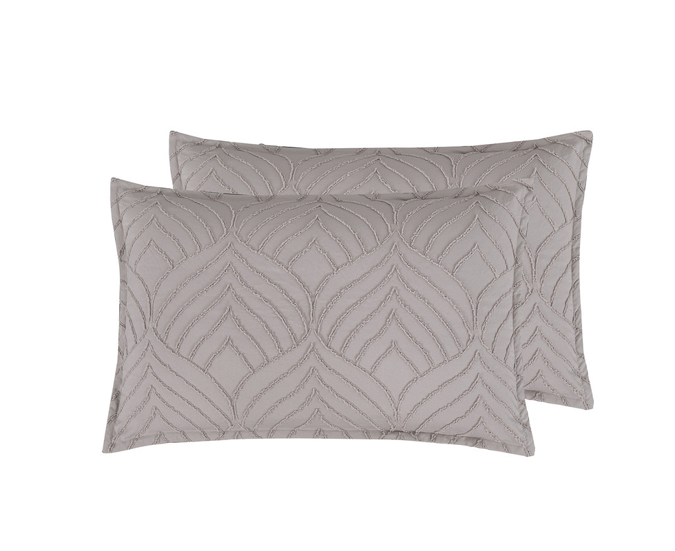 TUFTED MICROFIBRE SUPER SOFT TWIN PACK STANDARD PILLOWCASES