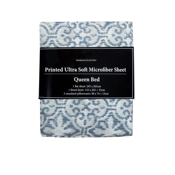 Printed Microfiber Sheet Set Single