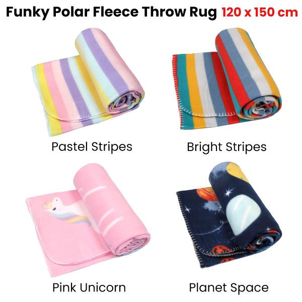 Funky Cute Polar Fleece Throw Rug