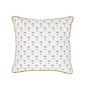 J.Elliot Home Palm Gold Green Filled Cushion 50 x 50 cm