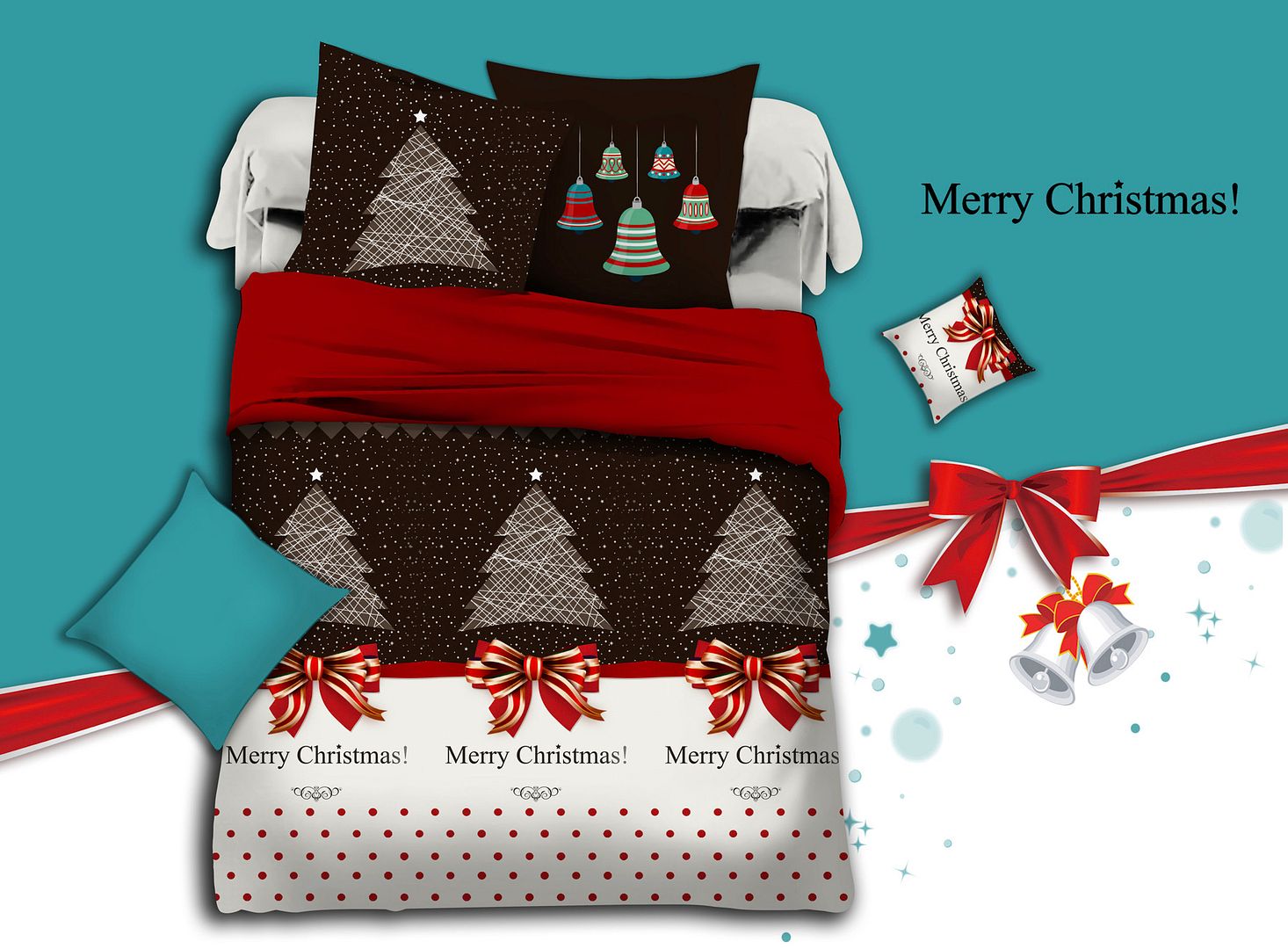 MerryChristmas Quilt/Doona/Duvet Cover Set