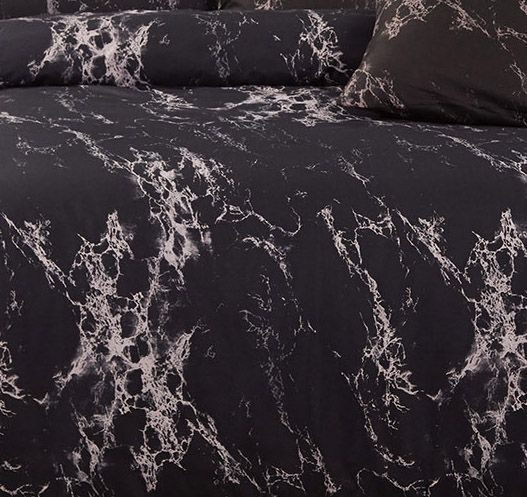 Black Marble Duvet Doona Quilt Cover Set