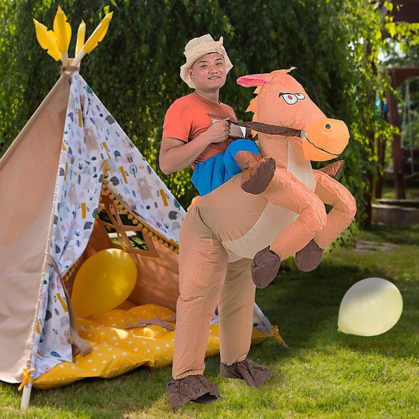 COWBOY Fancy Dress Inflatable Suit -Fan Operated Costume