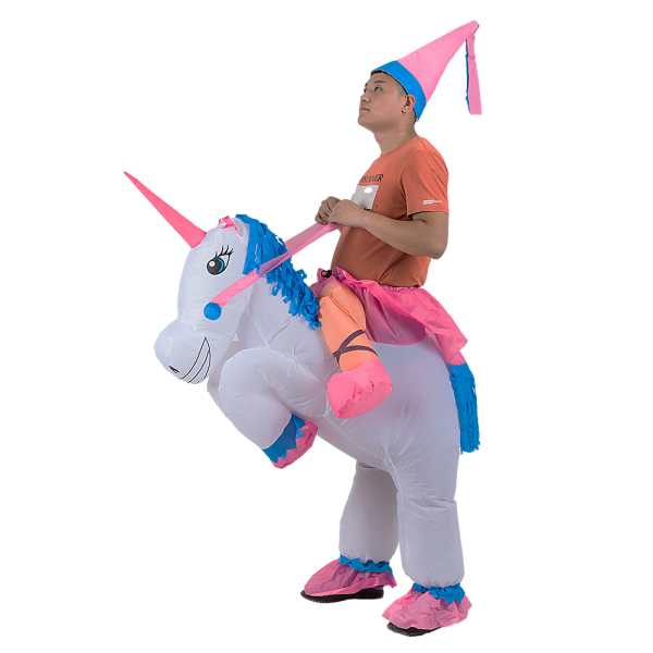 UNICORN Fancy Dress Inflatable Suit -Fan Operated Costume