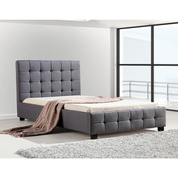 Clare King Single Fabric Deluxe Bed Frame