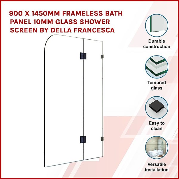 Frameless Bath Panel 10mm Glass Shower Screen By Della Francesca