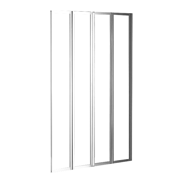 4 Fold Folding Bath Shower Screen Door Panel 1000 x 1400mm