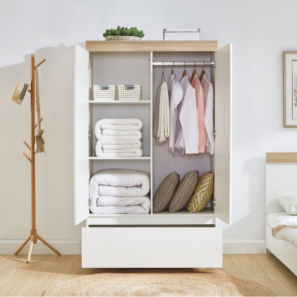 Industrial Contemporary White Oak Wardrobe