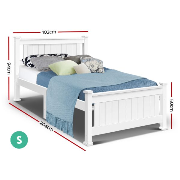 Petina Wooden Bed Frame – White