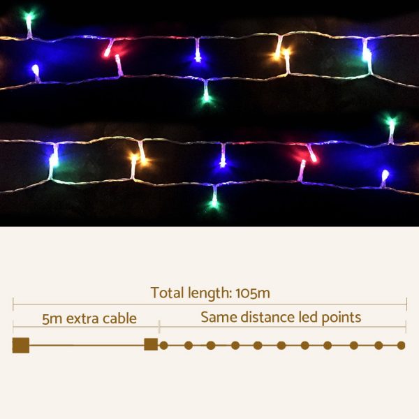 Jingle Jollys Christmas String Lights 500LED