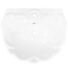 Freestanding Basin with Pedestal Ceramic White 580x510x200 mm