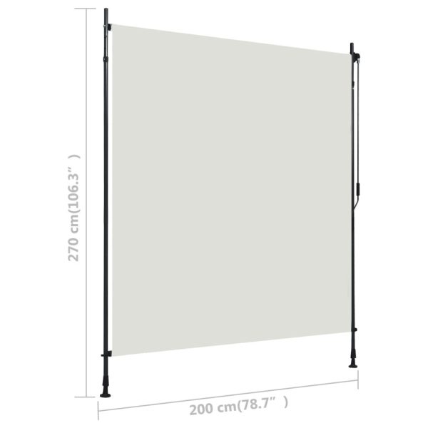 Outdoor Roller Blind 200×270 cm Cream