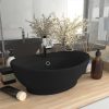 Luxury Basin Overflow Oval Matt Black 58.5×39 cm Ceramic