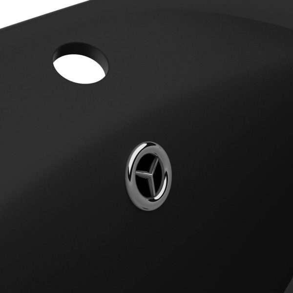 Luxury Basin Overflow Oval Matt Black 58.5×39 cm Ceramic