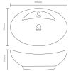 Luxury Basin Overflow Oval Matt Black 58.5×39 cm Ceramic