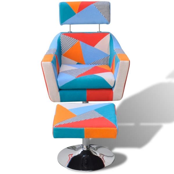 TV Armchair with Patchwork Design Fabric