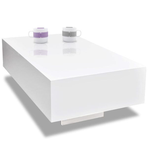 Coffee Table 85 cm High Gloss White