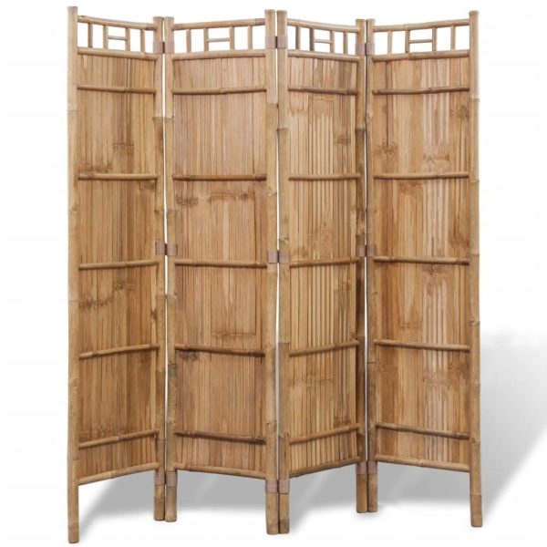 Cypress 4-Panel Bamboo Room Divider