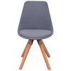 Dining Chairs 2 pcs Light Grey Fabric