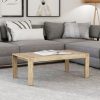 Coffee Table Solid Brushed Acacia Wood 110x60x40 cm