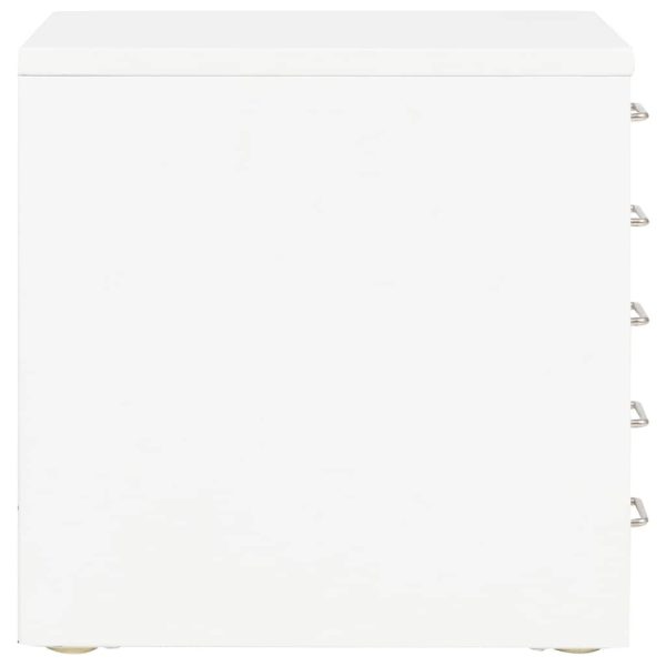 Filing Cabinet with 5 Drawers Metal 28x35x35 cm White