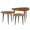 Coffee Table Set 3 Pieces Solid Acacia Wood