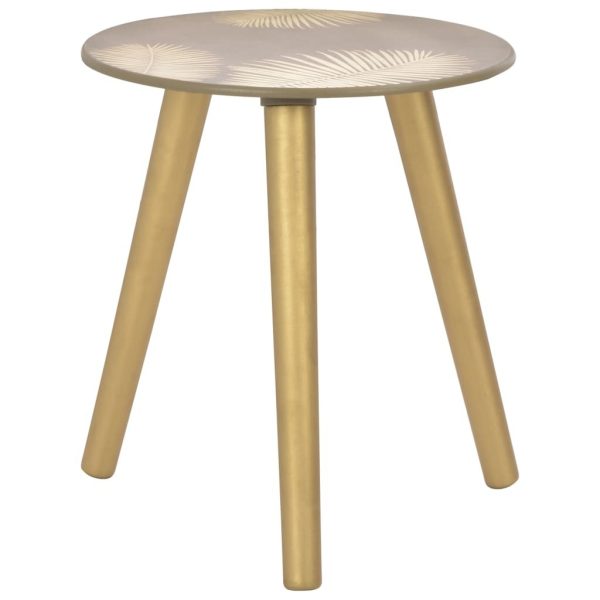 Nesting Side Tables 2 pcs Gold 40×45 cm/30×40 cm MDF