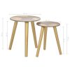 Nesting Side Tables 2 pcs Gold 40×45 cm/30×40 cm MDF