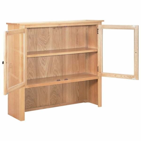 Desk Hutch 110×33.5×105 cm Solid Oak Wood