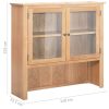 Desk Hutch 110×33.5×105 cm Solid Oak Wood