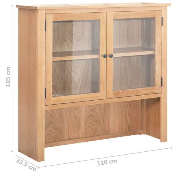 Desk Hutch 110×33.5×105 cm Solid Oak Wood