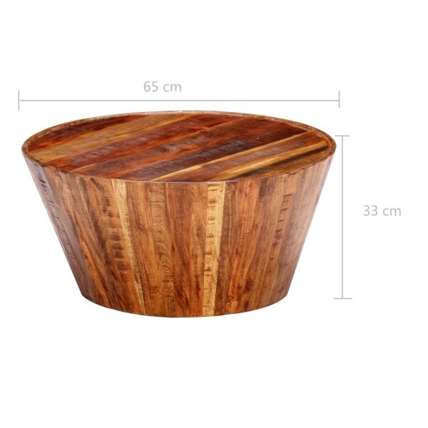 Coffee Table 65x65x33 cm Solid Rough Mango Wood