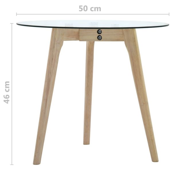 Tamiami Side Table Set 2 pcs Tempered Glass