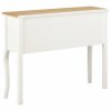 Sideboard White and Brown 110x30x85 cm Solid Wood