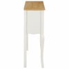 Sideboard White and Brown 110x30x85 cm Solid Wood